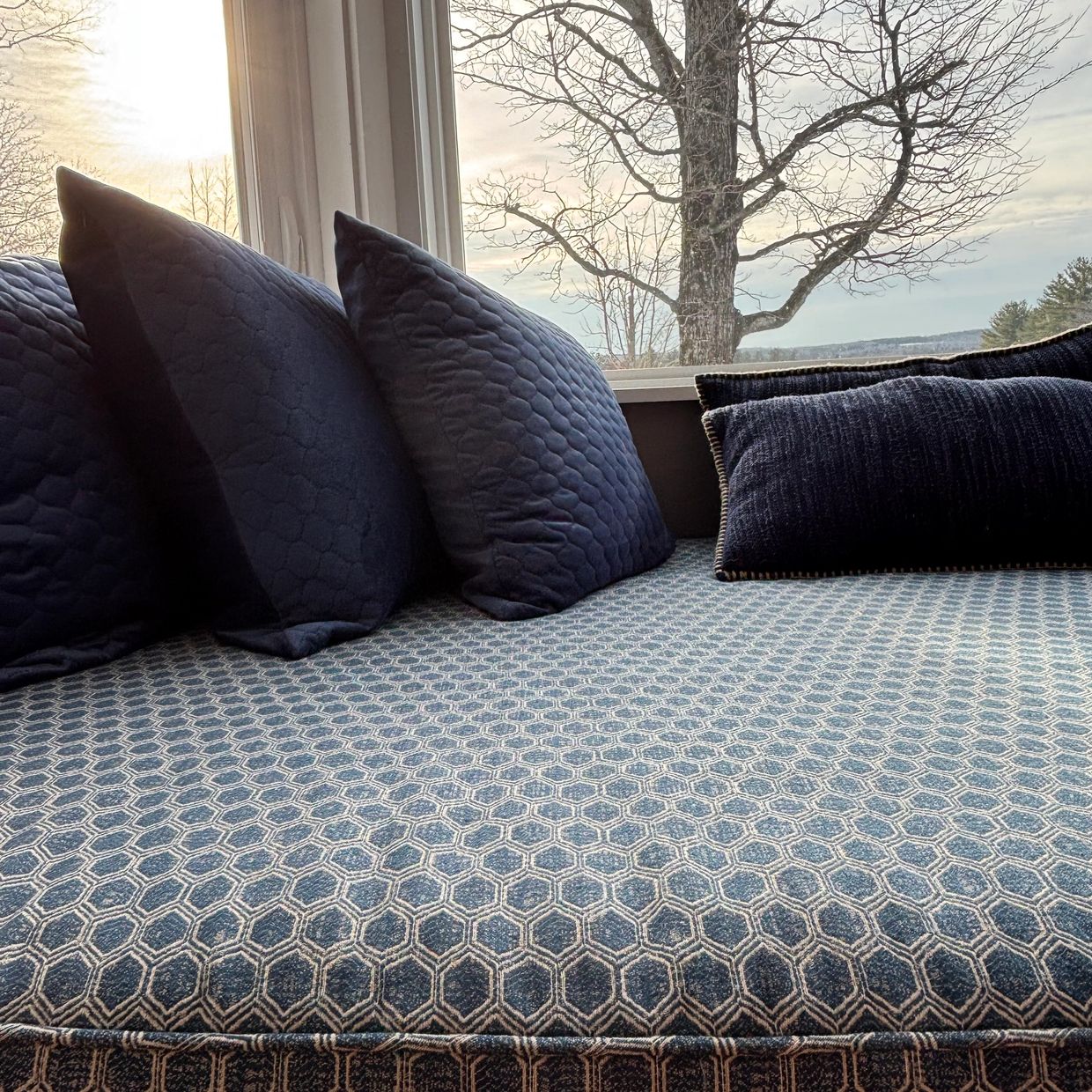 Custom made window seat cushion (9 feet long)