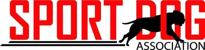Sport Dog Association logo with a dog silhouette in black.