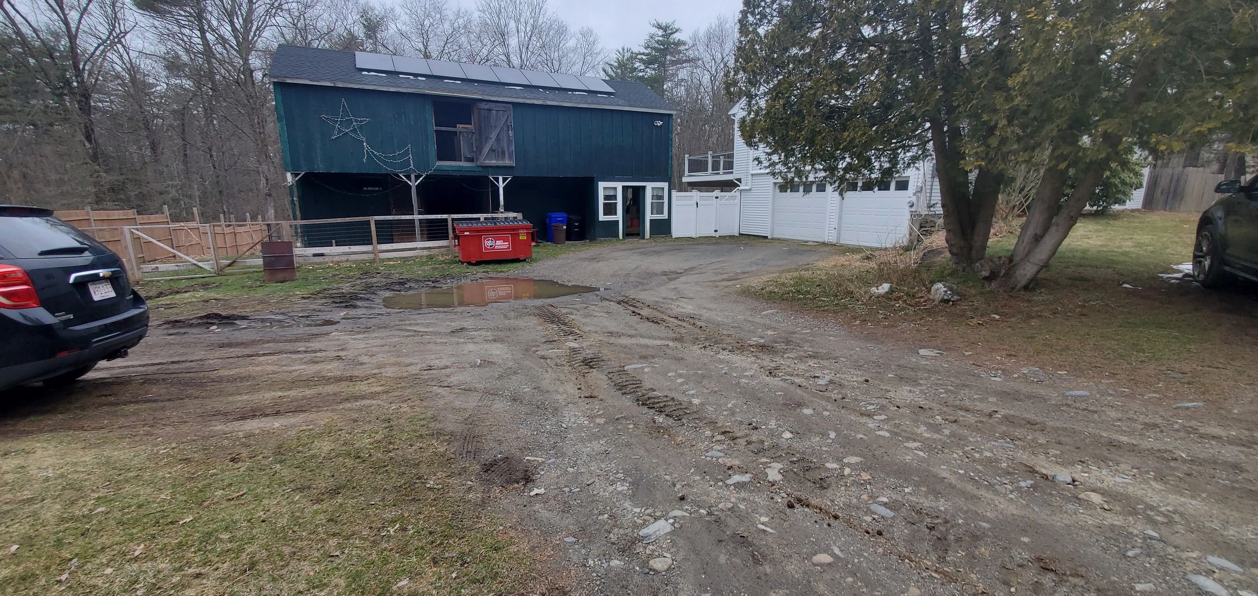 Driveway Grading with the mini excavator. Hire us to fix your problems 