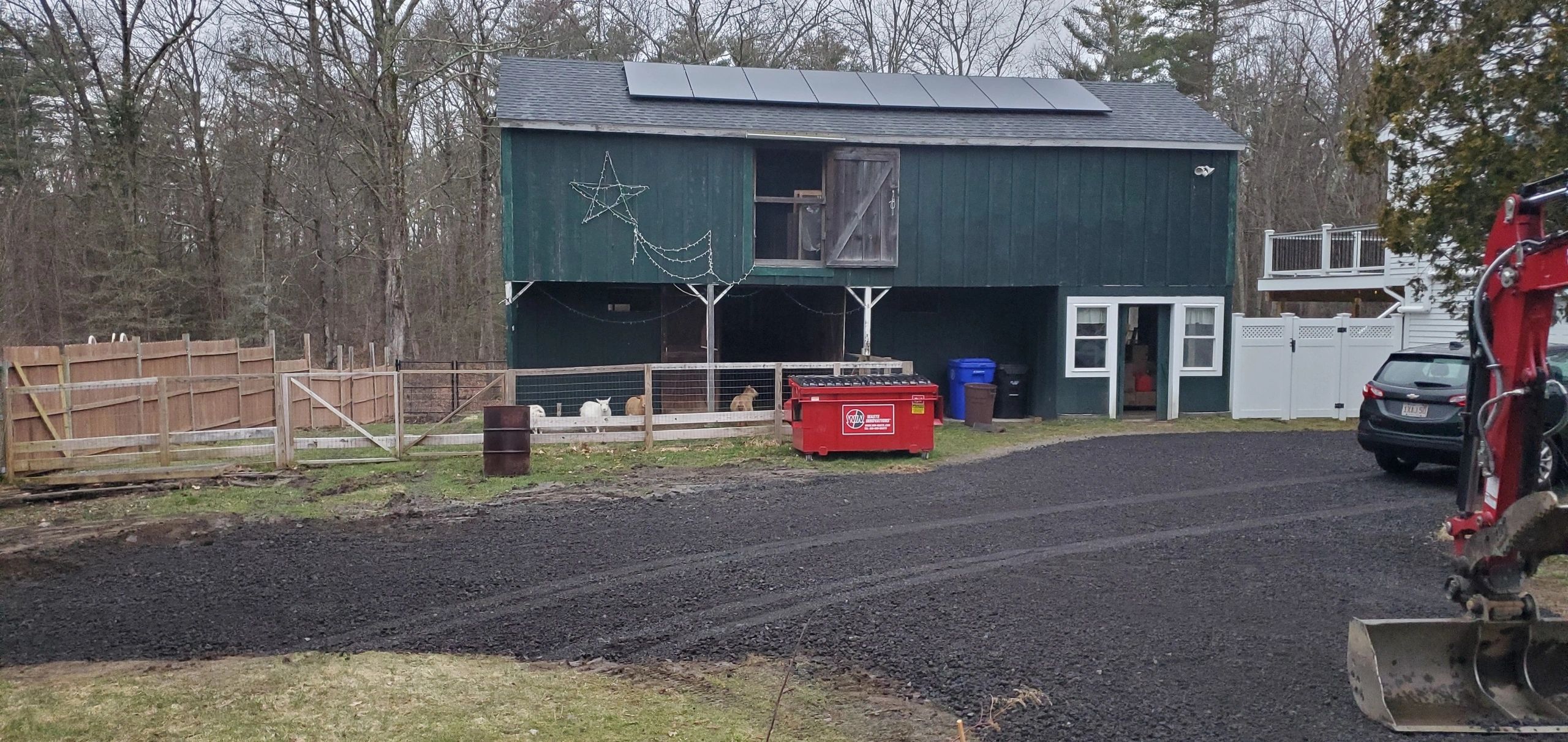 Driveway with recycled asphalt for a base. 