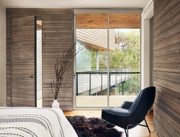 Custom aluminum exterior sliding door