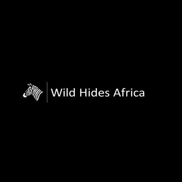 Logo with a zebra and text Wild Hides Africa.