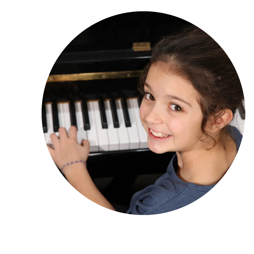 Image of young girl playing piano