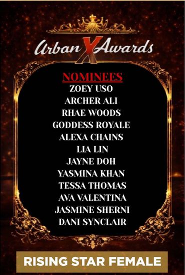 Nominees for Urban X Awards Rising Star Female category.
