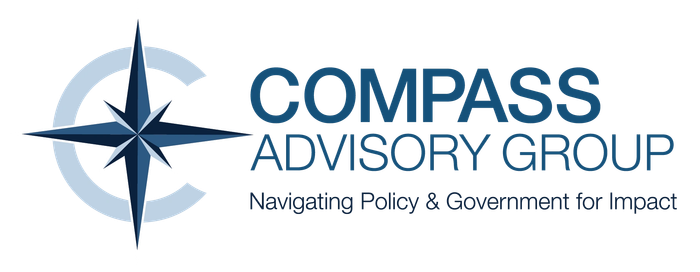 Logo of Compass Advisory Group with a compass symbol and tagline.