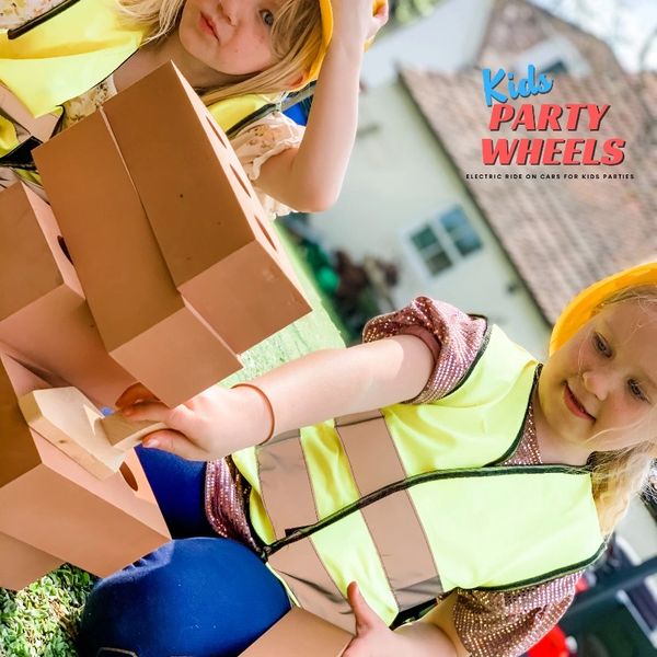 kids building with bricks at a kids party wheels construction party 