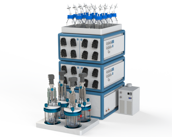 BioBook UP system with 4 parallel bioreactors.