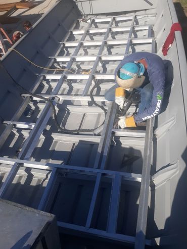 Aluminum boat platform