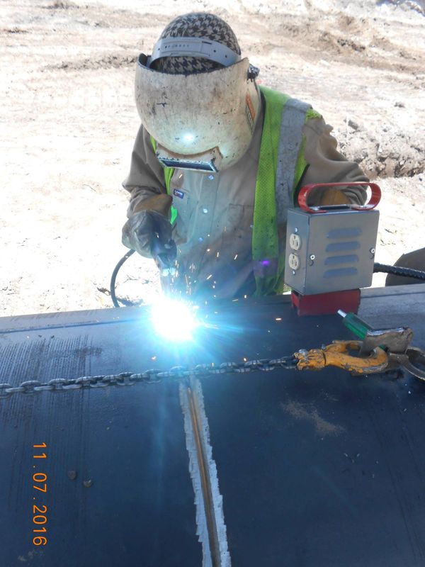 Industrial pipe welding