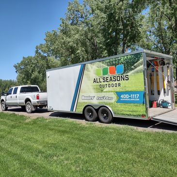 Work truck and installation trailer
