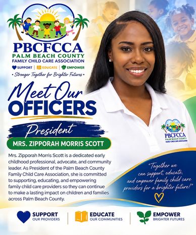Mrs. Zipporah Morris Scott, President of PBPFCCA, advocates for child care.
