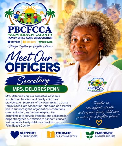 Meet Mrs. Delores Penn, Secretary of PBCFCCA.