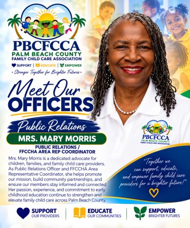 Meet Mrs. Mary Morris, Public Relations Officer for PBCFCCA.
