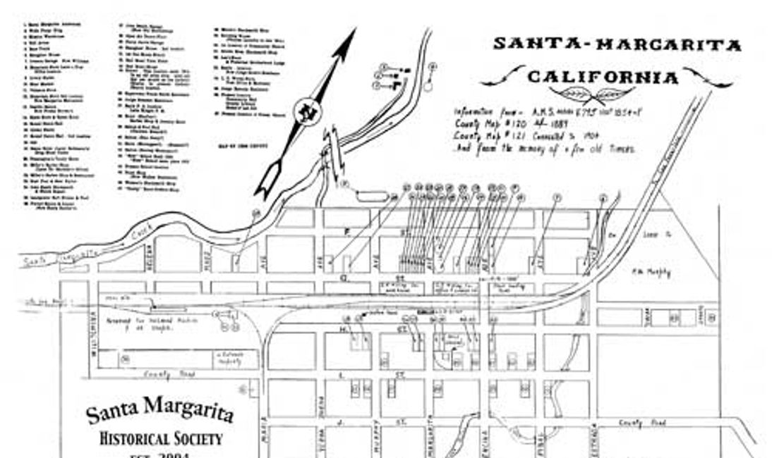 1904 Map Santa Margarita Historical Society