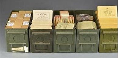 Ammunition in boxes for transport