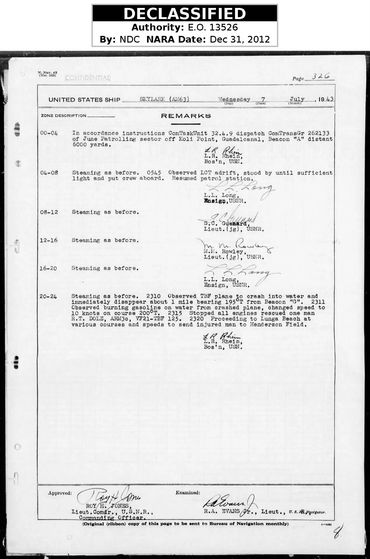 USS Skylark War Diary.