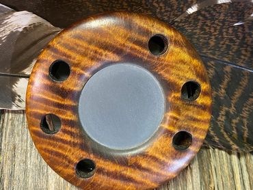 Flip over pot call, slate playing surface. curly maple wood