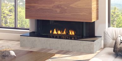 three sided fireplace
three sided gas fireplace
contemporary fireplace