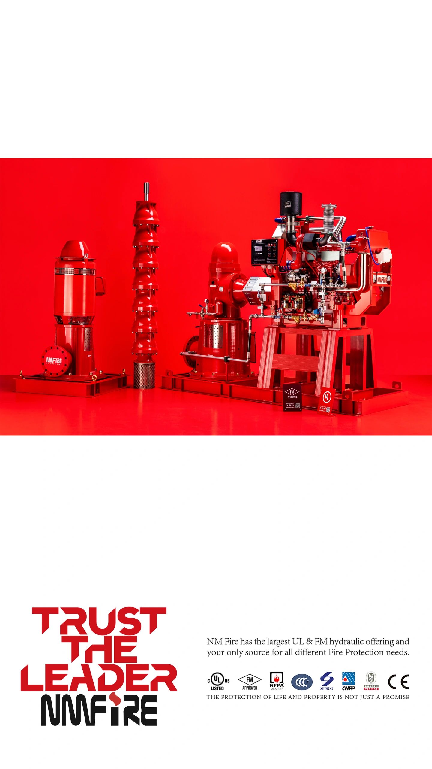 Fire pump Vertical Turbine diesel engine driven with baseplate
