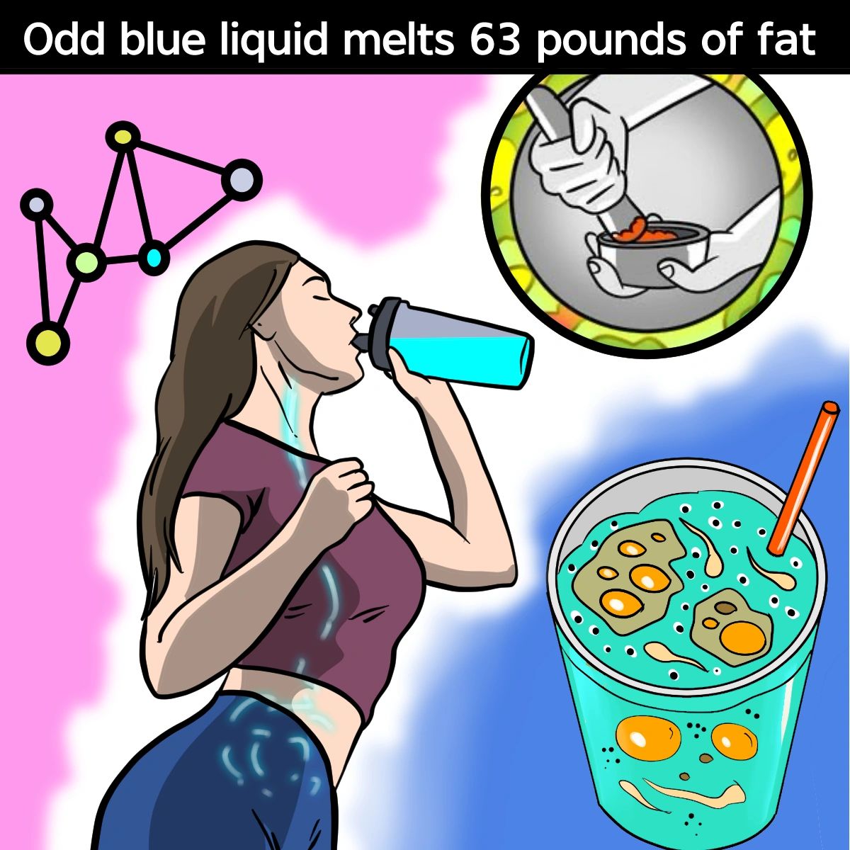 Mom of 3 from Kansas, liquifies 63 pounds of Fat with blue tonic