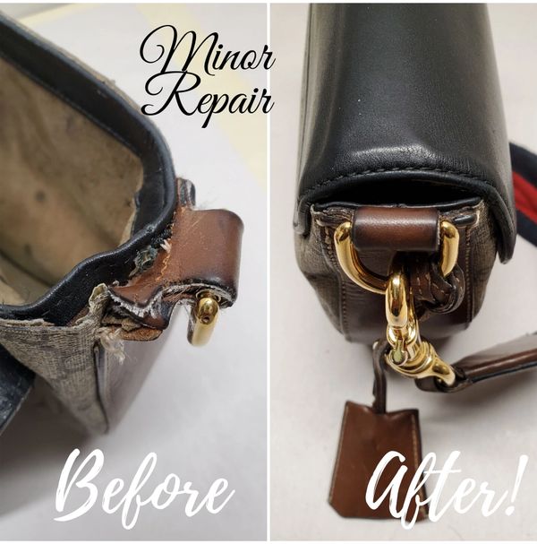 before and after bag repair