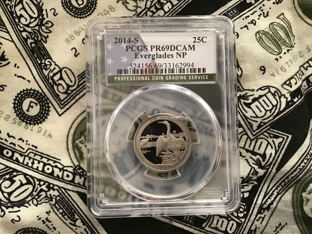 2014 S Clad Everglades Quarter. Pr69dcam National park series