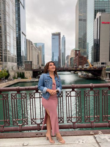 photo opportunity on a bridge over the river