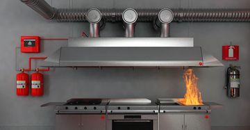 Sistema de supresión en cocina 