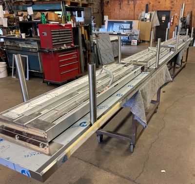 Stainless Steel Double Over Shelf With Heat Lamps