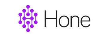 Logo with a purple network design and the word 'Hone' in black text.