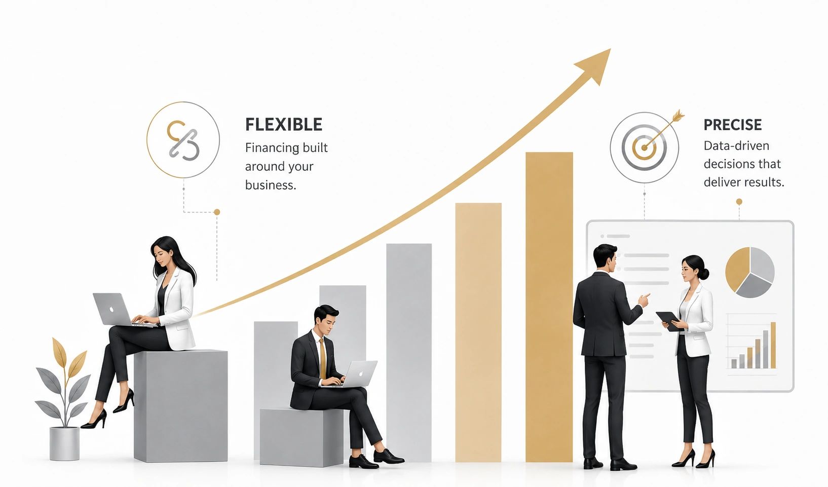 Business growth through flexible financing and precise data-driven decisions.