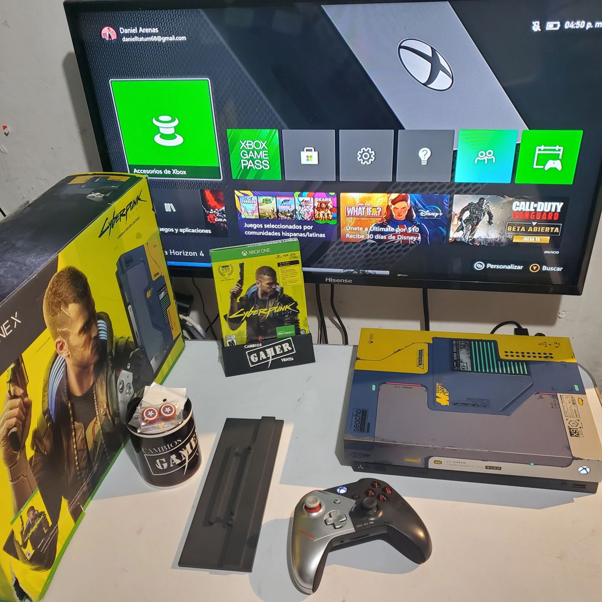 Consola Xbox One X edicion Cyberpunk seminuevo con juego