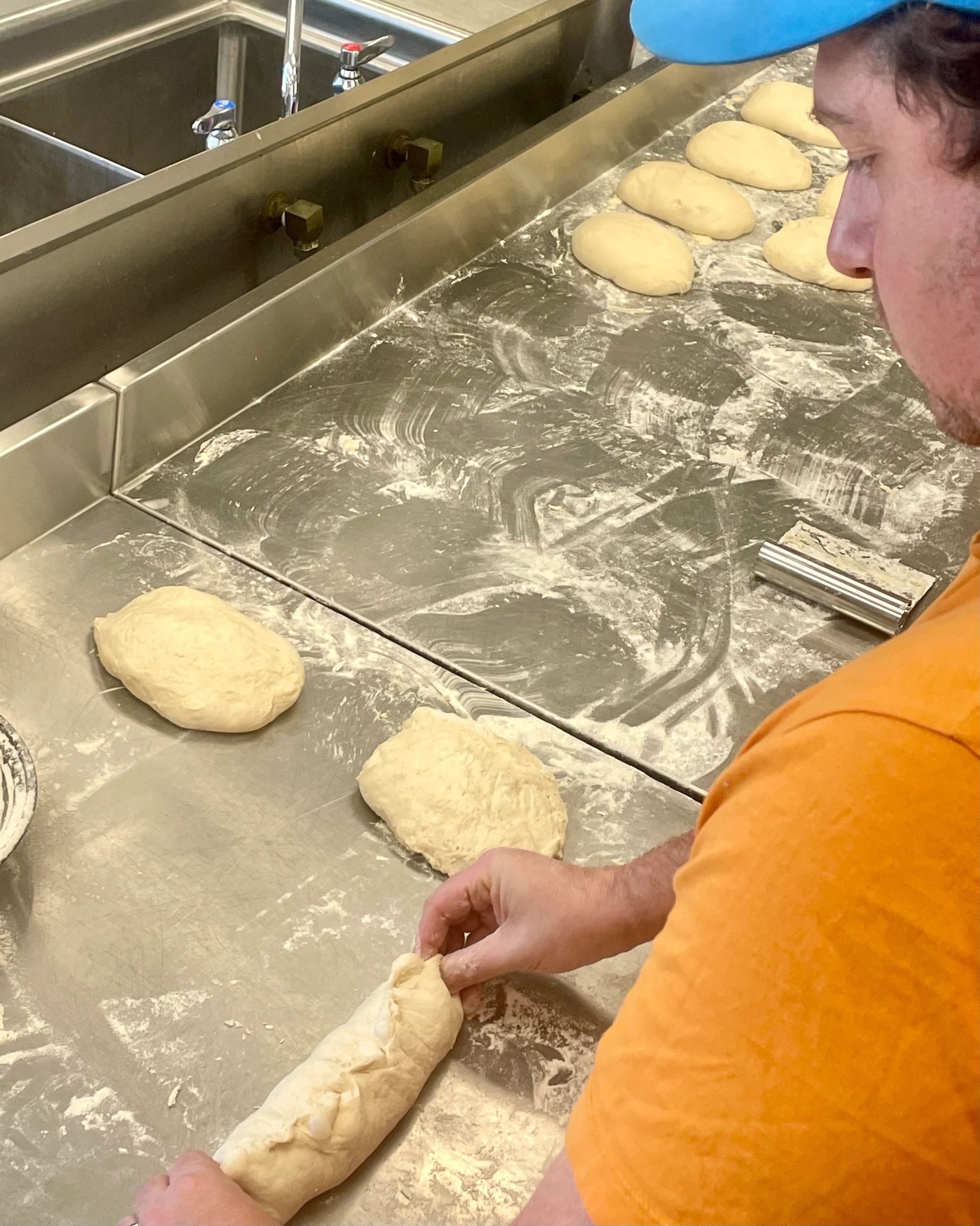 Bakery teaches how to make sourdough bread for a cooking class at North Myrtle Beach bakery. 