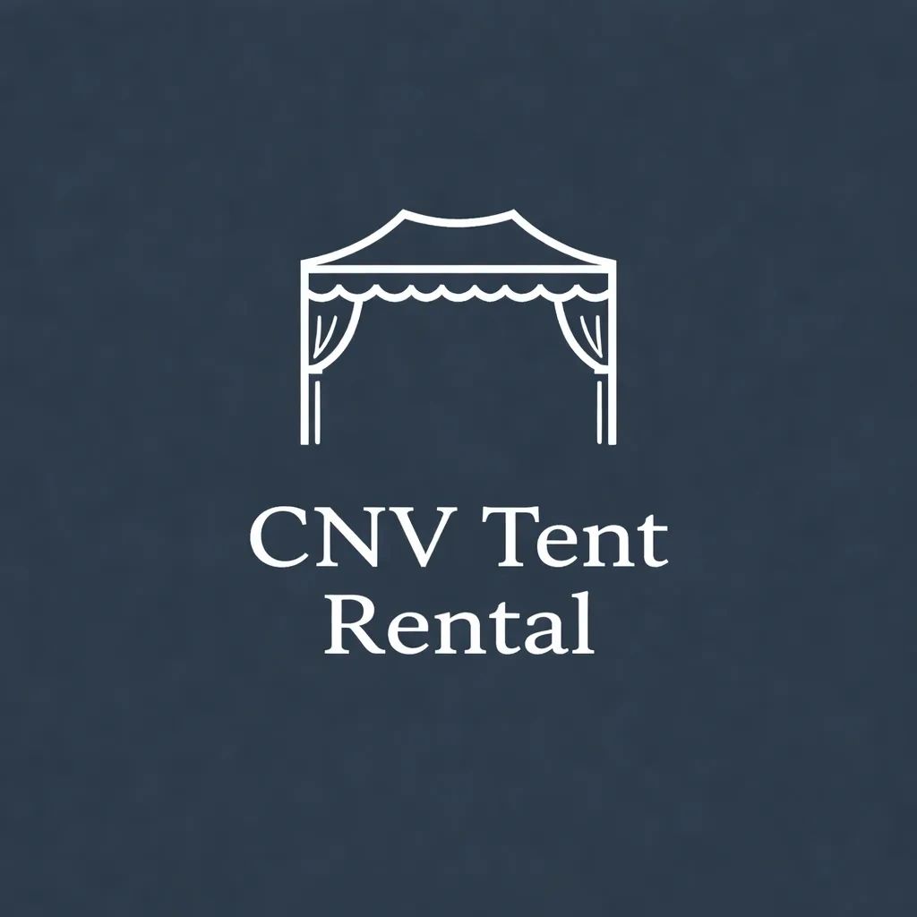 Logo for CNV Tent Rental featuring a simple tent illustration.