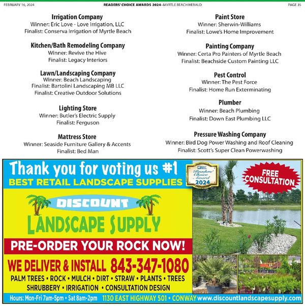 Winner, Eric Love, Love Irrigation, LLC, Best Irrigation Company 2024