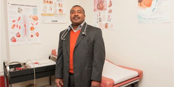 Doctor giving still for picture