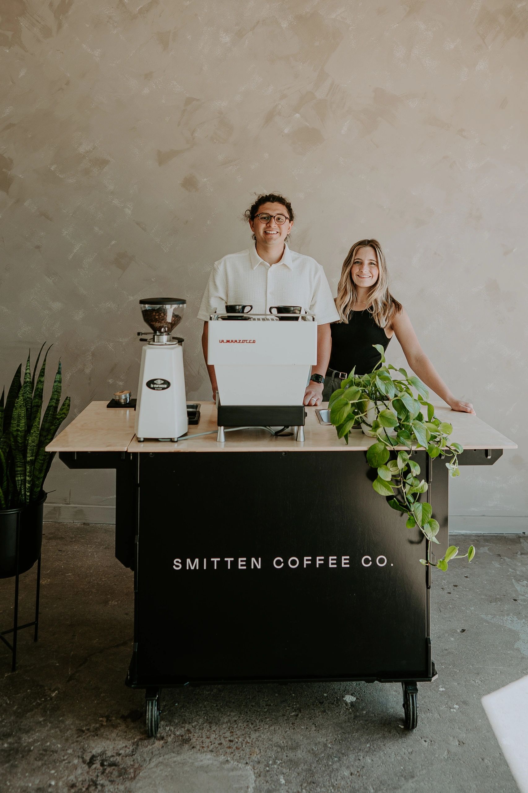 Smitten Coffee Company mobile coffee cart and team in Branson, MO