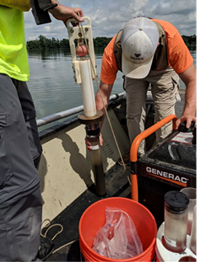 Sediment Cores collected from Sleepy Eye Lake by Wenck Associates.  The cores help determine if exce