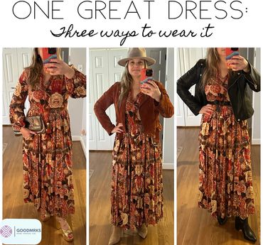 Three ways to style this dress