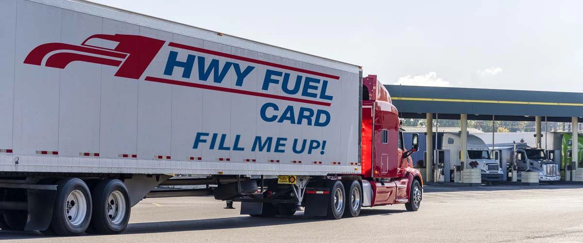 Semi-Truck at truck stop fueling