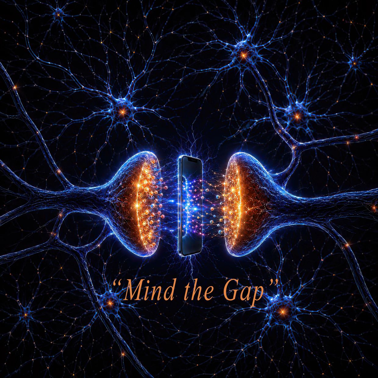 Digital neurons with a smartphone bridging a synaptic gap.