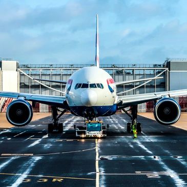 plane taxiing at airport