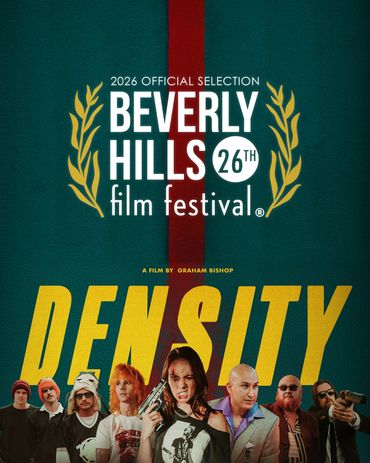 Official poster for the short film "Density" at Beverly Hills Film Festival