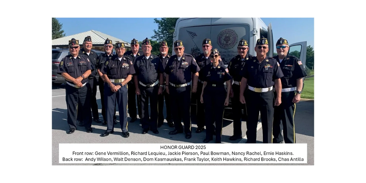 Group photo of the Honor Guard 2025 in uniform.