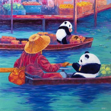 Artist: Krissie Phee
Title: PANDAS IN THAILAND
