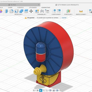 Diseño en Fusion 360 de Autodesk realizado en el curso Fusion 360 en linea certificado masterCAD