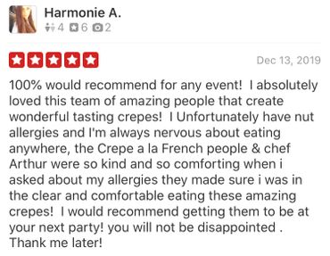 Yelp 5 star review