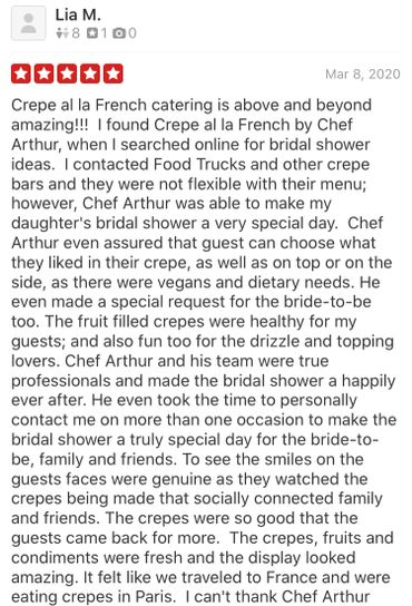 Yelp 5 star review