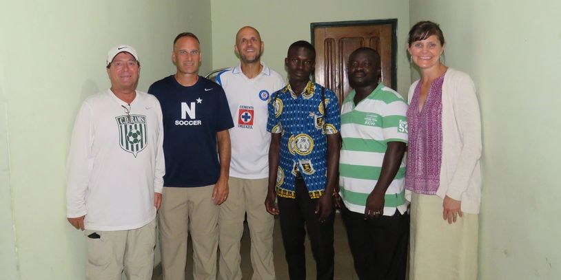 From L to R: Gregg, Rod, Matt, Ernest (school grant recipient), Eric (Headmaster), Jennifer
