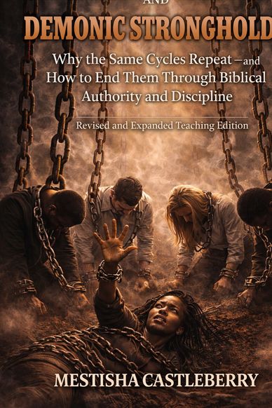 Book cover illustrating breaking chains from generational curses and demonic strongholds.